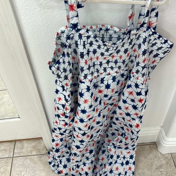 NEW J. Crew Red & White Smocked Maxi Dress - Picture 6 of 9